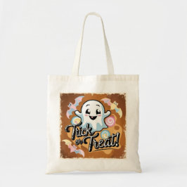 Bolso De Tela Trick or Treat Halloween Candy Bag
