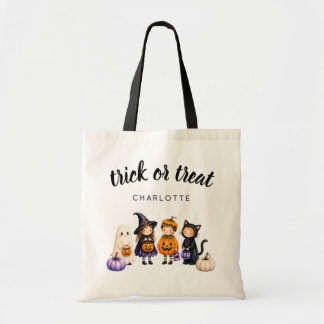 Bolso De Tela Trick or Treat Personalizado Divertido Halloween N