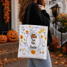 Trick or Treat Personalizado Lindo Halloween