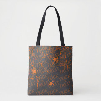 Bolso De Tela Trick or Treat Spider Black Tote