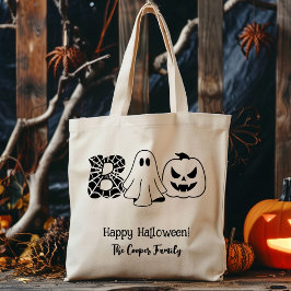 Bolso De Tela Trick personalizado o trato a familia boo de Hallo