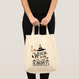 Bolso De Tela Trick Treat "¿Camino de bruja al dulce?" -Personal