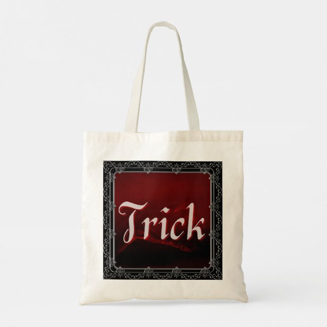 Bolso De Tela Trick/Treat Gótico Trick O Treat Halloween Trick (Reverso)