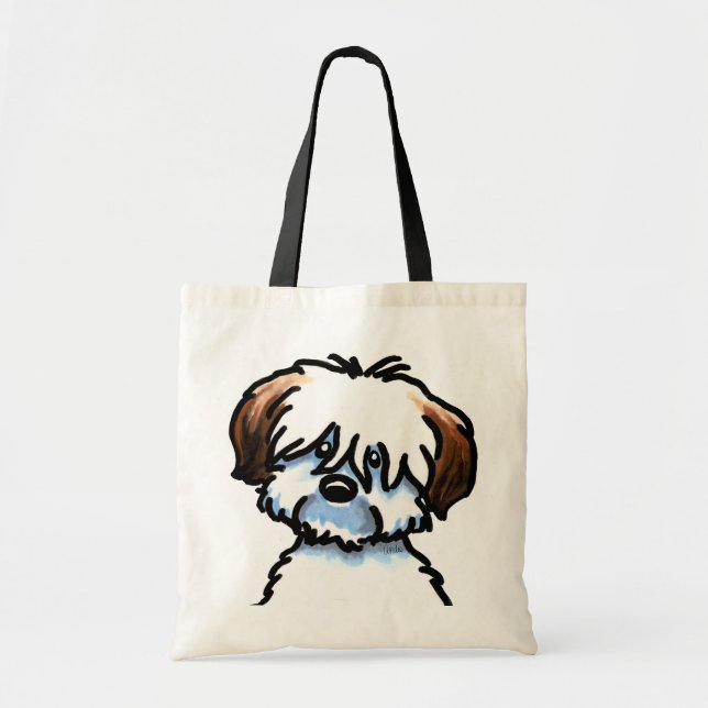 Bolso De Tela Tricolor Coton de Tulear Face (Frente)