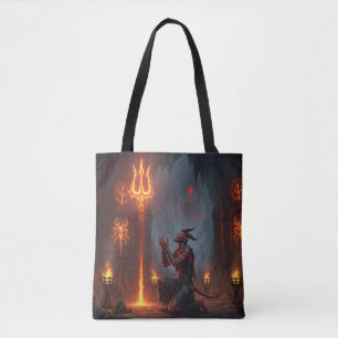 Bolso De Tela Tridente de adoración del diablo