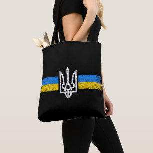 Bolso De Tela Tridente de Ucrania - Símbolo de bandera de Ucrani