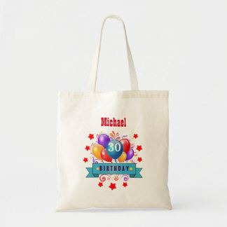 Bolso De Tela trigésimo Globos coloridos festivos C01BZ del