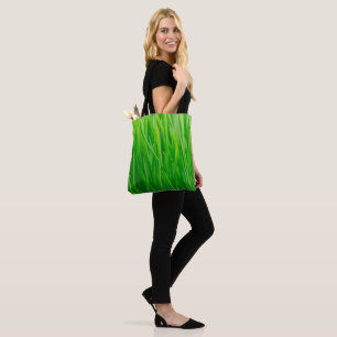Bolso De Tela Trigo verde vibrante fresco