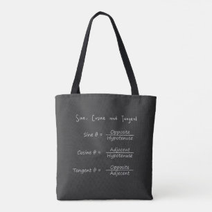 Bolso De Tela Trigonometría triangular derecha sine coseno tange
