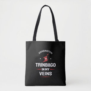 Bolso De Tela Trinbago en mis venas   Orgullo Trini NEGRO