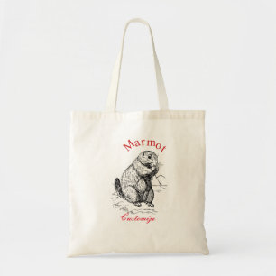 Bolso De Tela Trineo de animales de la marmota