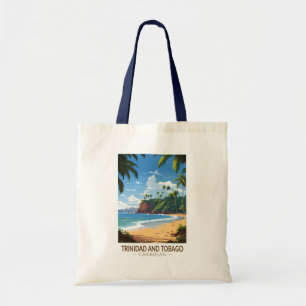 Bolso De Tela Trinidad y Tobago: Vintage de arte de viajes carib