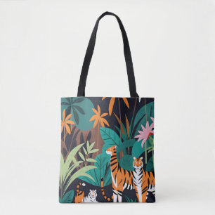 Bolso De Tela Trio de tigre tropical