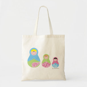Bolso De Tela Trío Matrioskas pasley