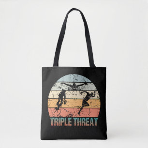 Bolso De Tela Triple amenaza - Atleta Triatlón