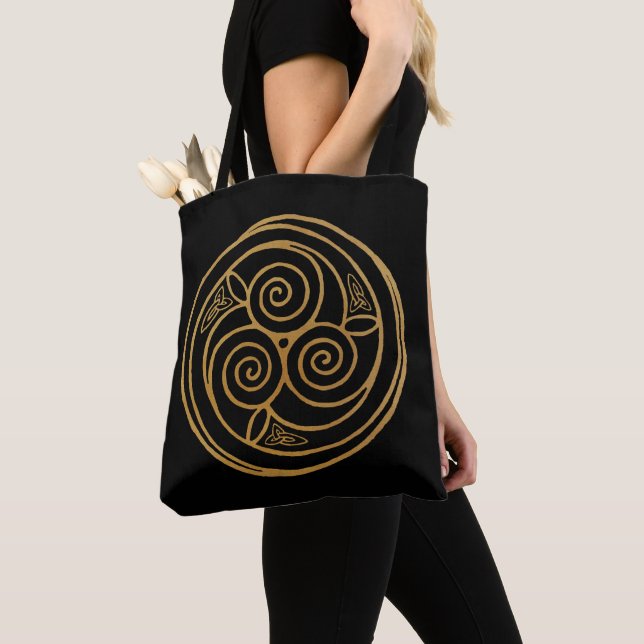 Bolso De Tela Triple Knot Celtic Swirl Mandala (Detalle)