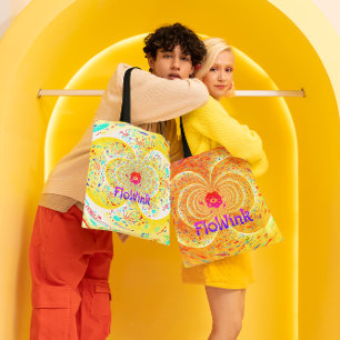 Bolso De Tela Trippy Naranja Funky