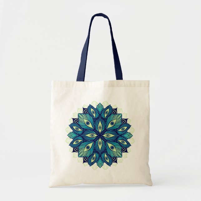 Bolso De Tela Trippy Psicodélico Ojos Florales Arte - Ojos surre (Frente)