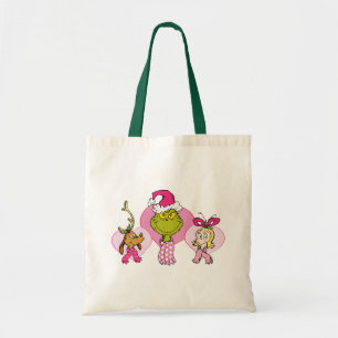 Bolso De Tela Tripulación del Grinch en retrato rosa del día de 