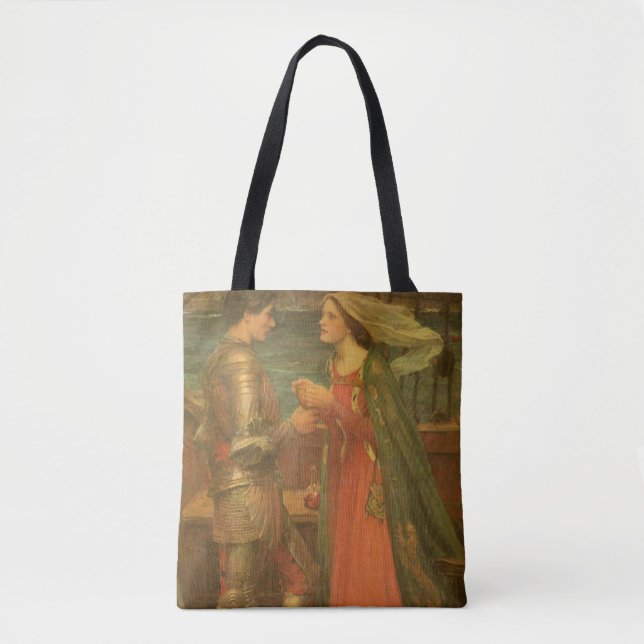 Bolso De Tela Tristán e Isolda de John William Waterhouse (Anverso)