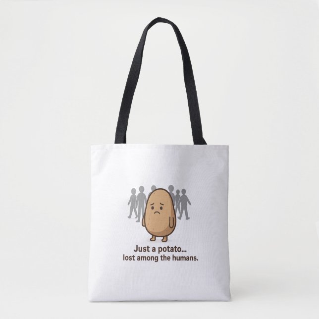 Bolso De Tela Triste Papa y la distrada multitud (Anverso)