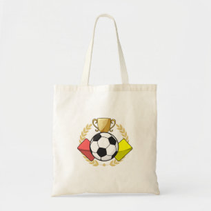 Bolso De Tela Trofeo de tarjeta roja y amarilla de fútbol