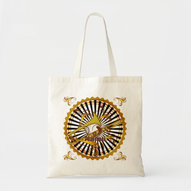 Bolso De Tela Trombone Swirls Tote bag (Frente)
