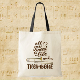 Bolso De Tela Trombone Todo lo que necesitas es amor