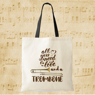 Bolso De Tela Trombone Todo lo que necesitas es amor