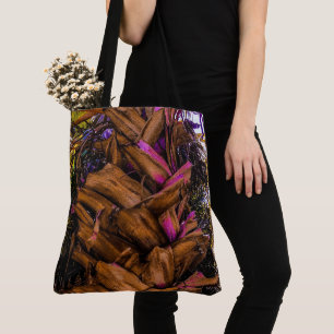 Bolso De Tela Tronco de Palma Negra
