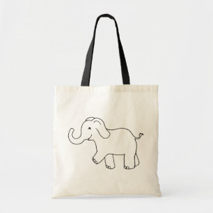 Bolso De Tela Tronco del elefante encima del arte simple lindo