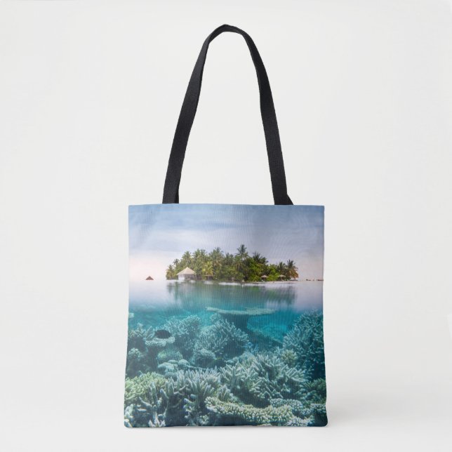 Bolso De Tela Tropical Beaches | Ari Atoll Maldives (Anverso)