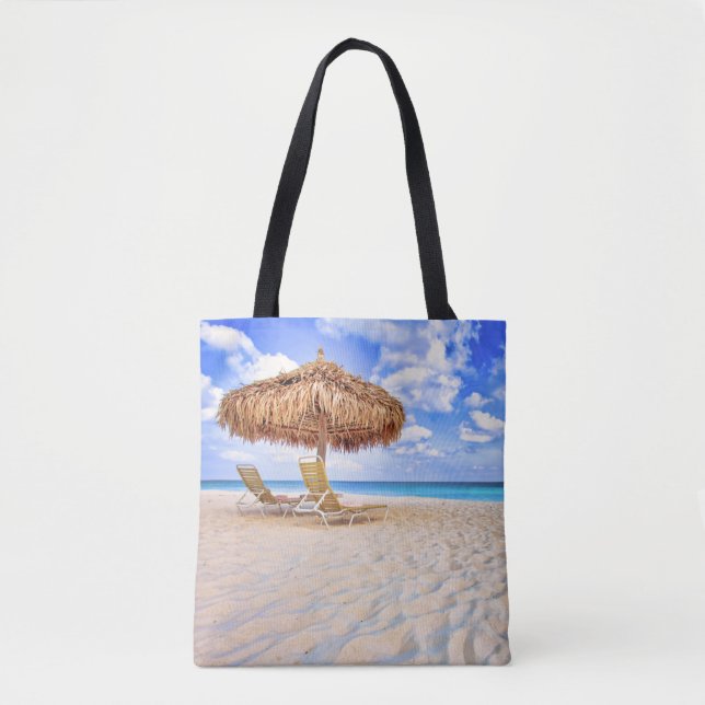 Bolso De Tela Tropical Beaches | Aruba Sandy Beach (Anverso)