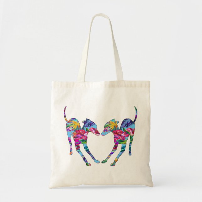 Bolso De Tela Tropical de Greyhounds de Italia (Frente)