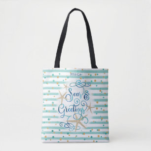 Bolso De Tela Tropical "SEAson's Greetings" (Saludos de SEAson) 