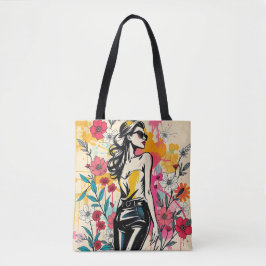 Bolso De Tela Tropical Sketch Duet