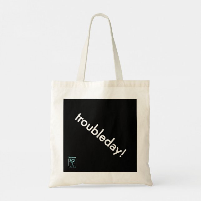 Bolso De Tela troubleday! tote bag (Reverso)