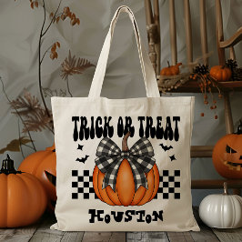 Bolso De Tela Truco De Calabaza De Coquette Personalizado O Trat