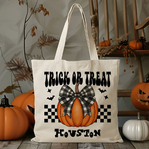 Bolso De Tela Truco De Calabaza De Coquette Personalizado O Trat
