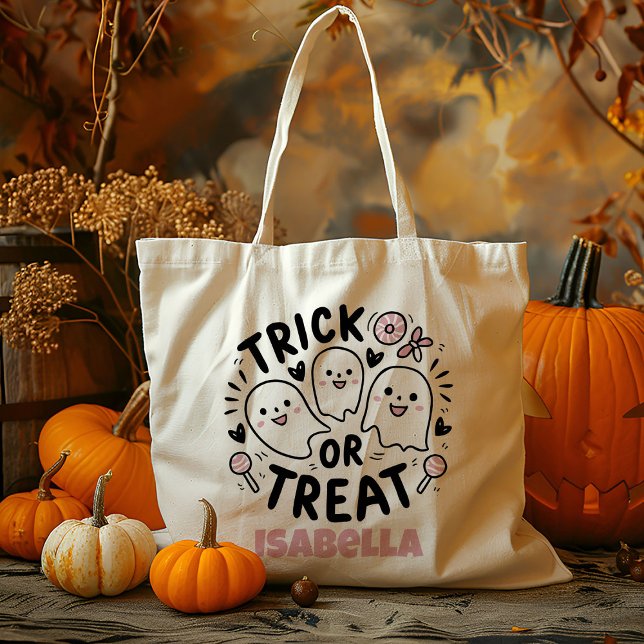 Bolso De Tela Truco De Fantasma Rosa O Tramitar Candy Personaliz (Subido por el creador)