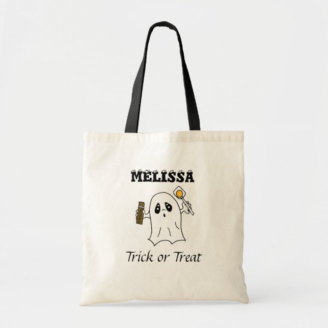 Bolso De Tela Truco de Halloween personalizado o el fantasma del (Frente)