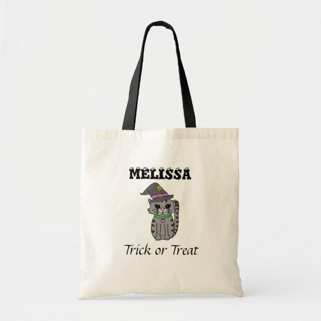 Bolso De Tela Truco de Halloween personalizado o tratamiento de  (Frente)