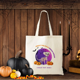 Bolso De Tela Truco de perro de Halloween o truco para tratar la