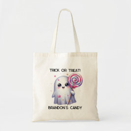 Bolso De Tela Truco fantasma de personalizable o trata Halloween