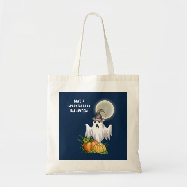 Bolso De Tela Truco fantasma o trato | Halloween Spooktacular (Frente)