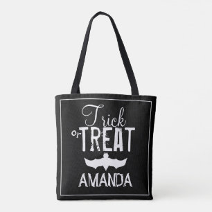 Bolso De Tela Truco negro o tratamiento tipográfico
