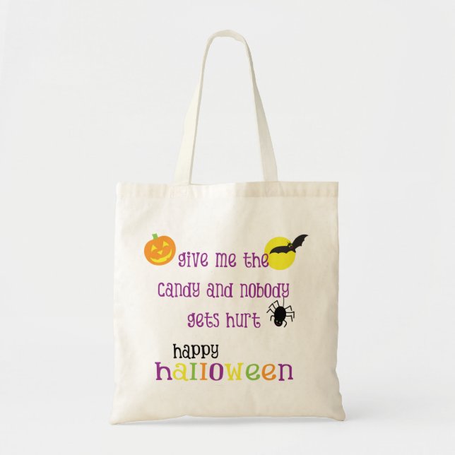 Bolso De Tela Truco o invitación (Frente)