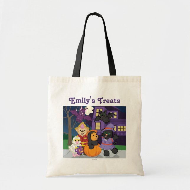 Bolso De Tela Truco o invitación de Webkinz Halloween (Frente)