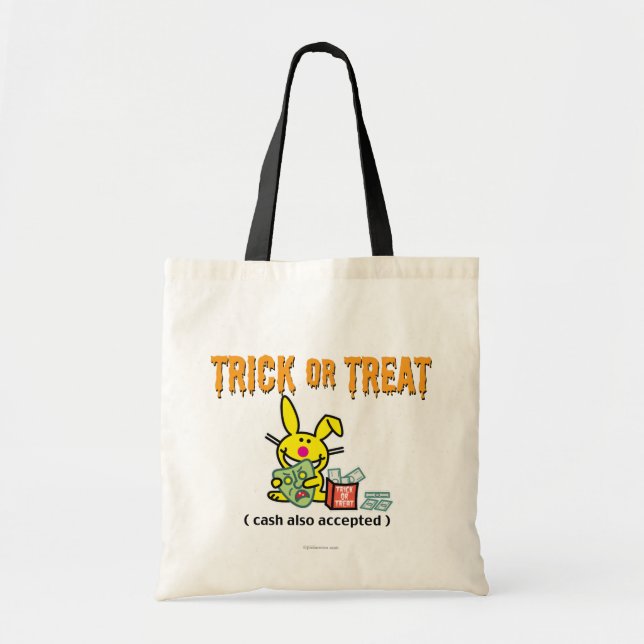 Bolso De Tela Truco o invitación (efectivo también aceptado) (Frente)