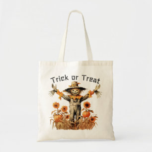 Bolso De Tela Truco o tratamiento de espantapájaros de Halloween